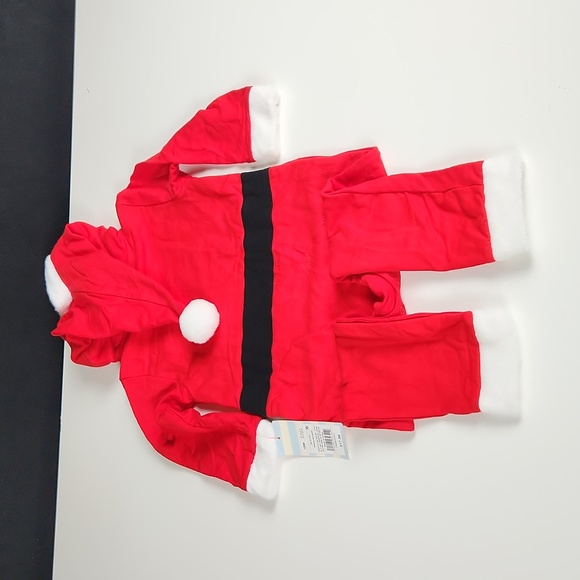 NWT- Cat&Jack- Santa One Piece Bodysuit w/hood - Red/White - 18M - Picture 2 of 5